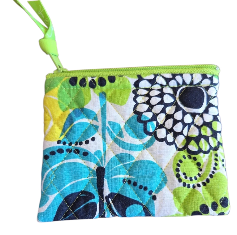 Vera Bradley English Meadow Iconic Zip Coin Purse Mini Wallet RETIRED NWOT